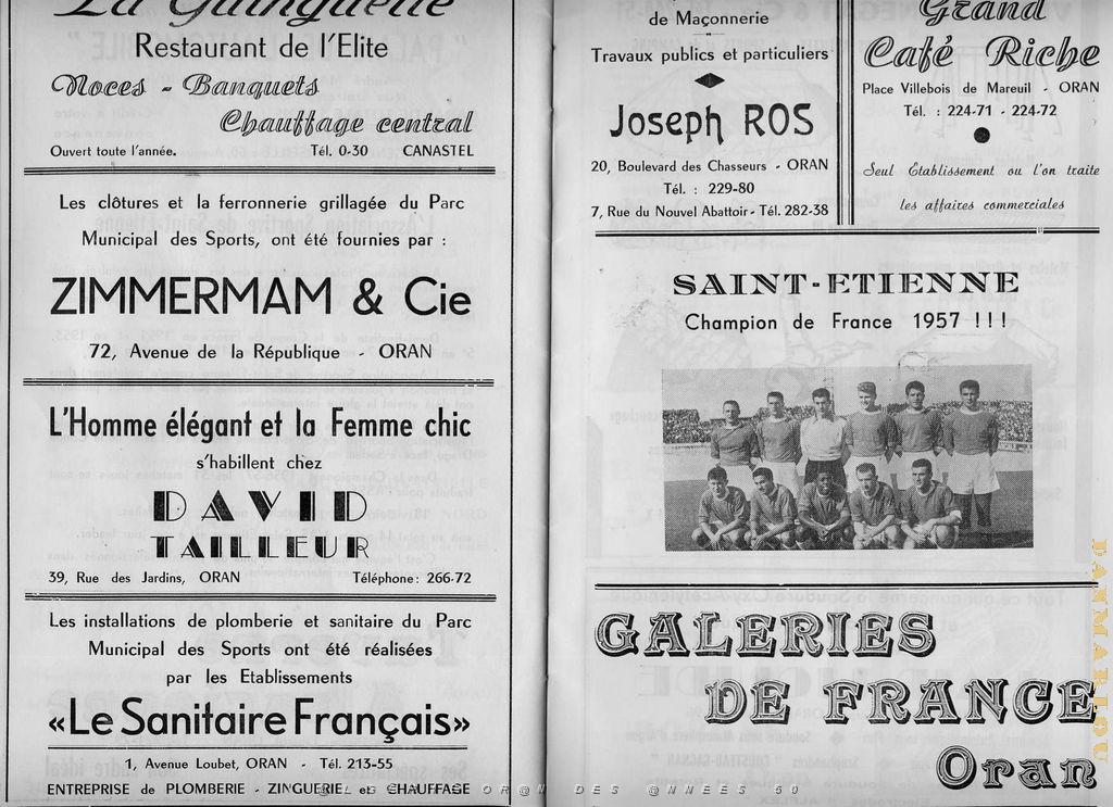 ORAN 5 MAI 1957 PLAQUETTE D INAUGURATION DU STADE MUNICIPAL  (18).jpg